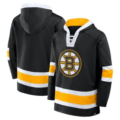 Men's NHL Fanatics Inside Line Fleece Pullover Hoodie, Black, XL