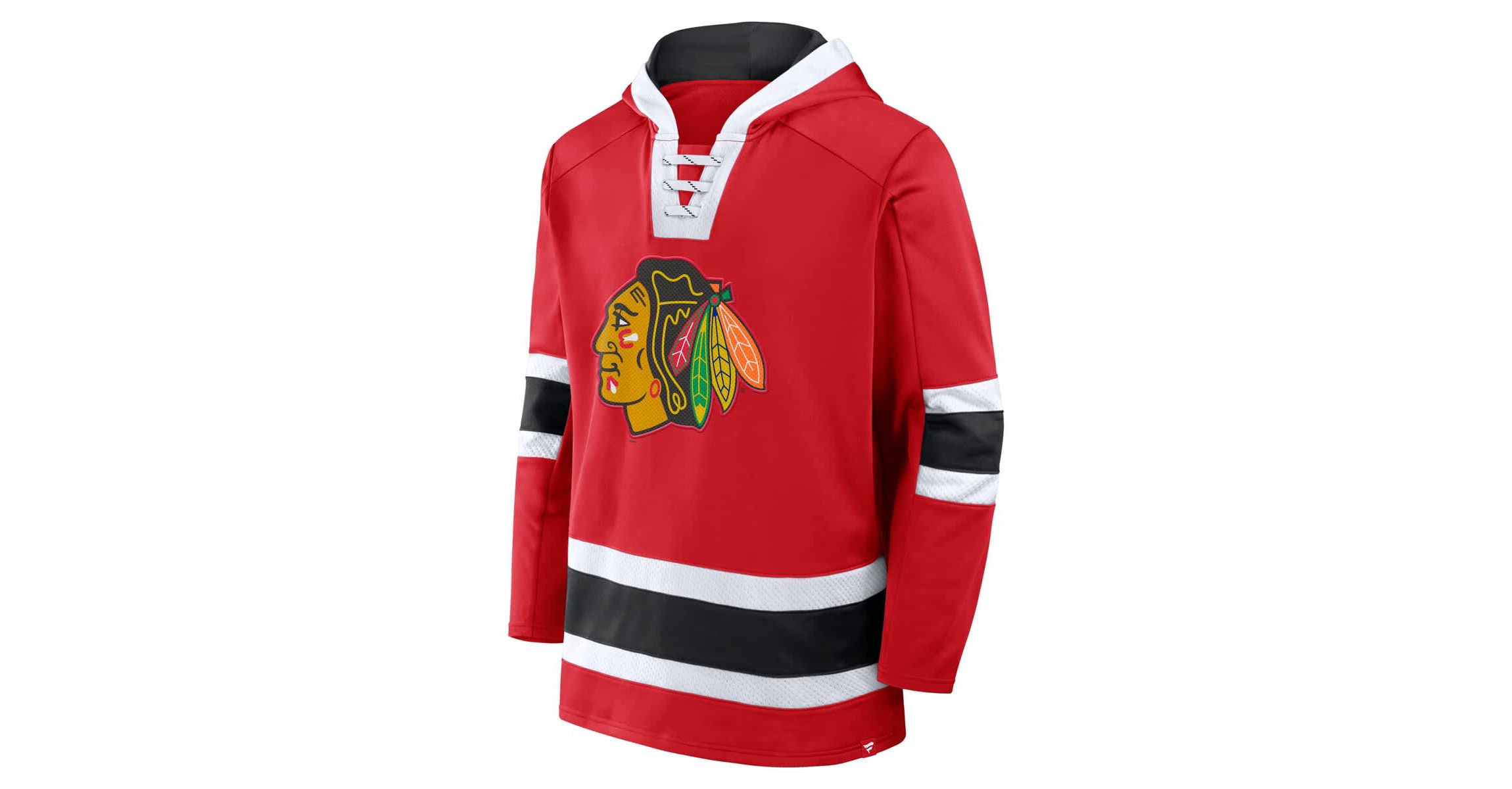 NHL Fanatics Chicago Blackhawks Inside Line Fleece Pullover Hoodie