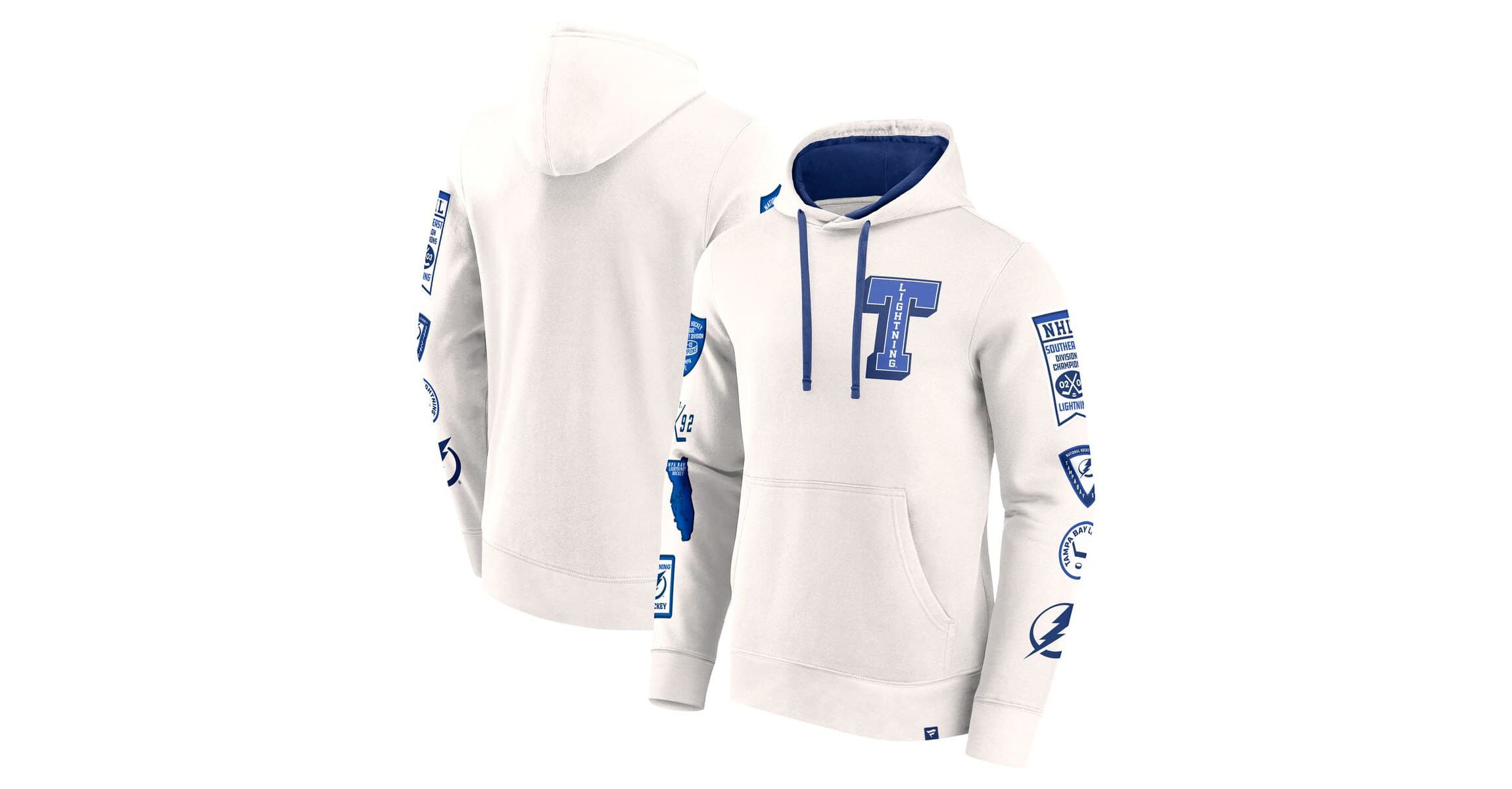 NHL Fanatics Tampa Bay Lightning Letterman Fleece Pullover Hoodie