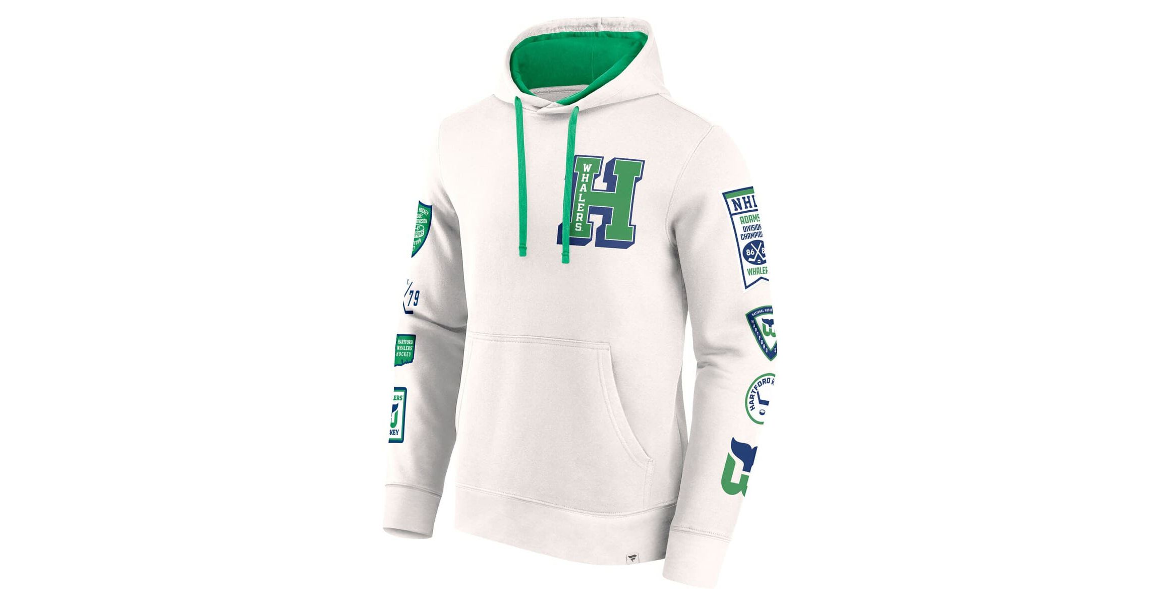Vintage Hockey Fanatics Hartford Whalers Vintage Letterman Pullover Hoodie