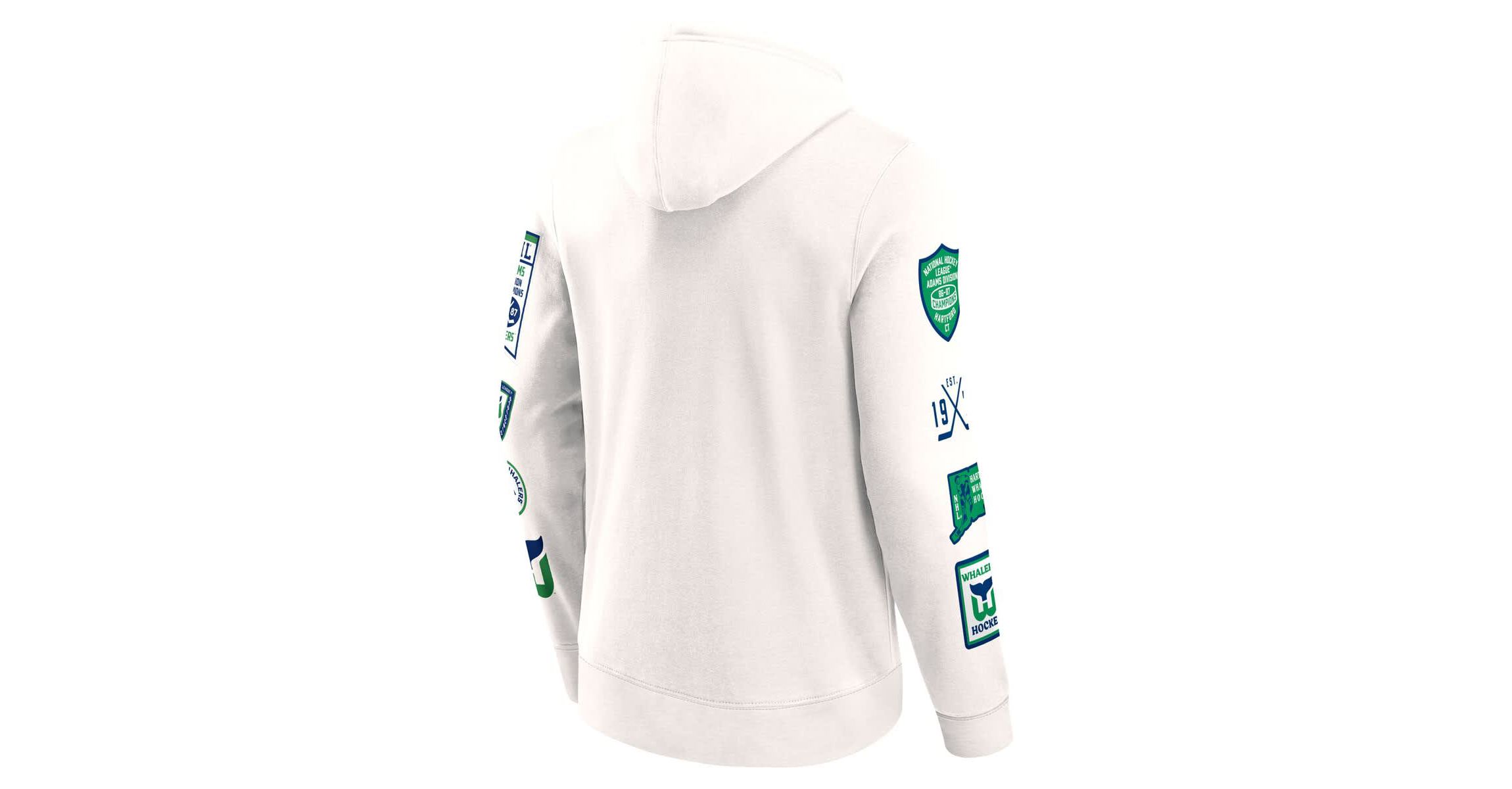 Vintage Hockey Fanatics Hartford Whalers Vintage Letterman Pullover Hoodie