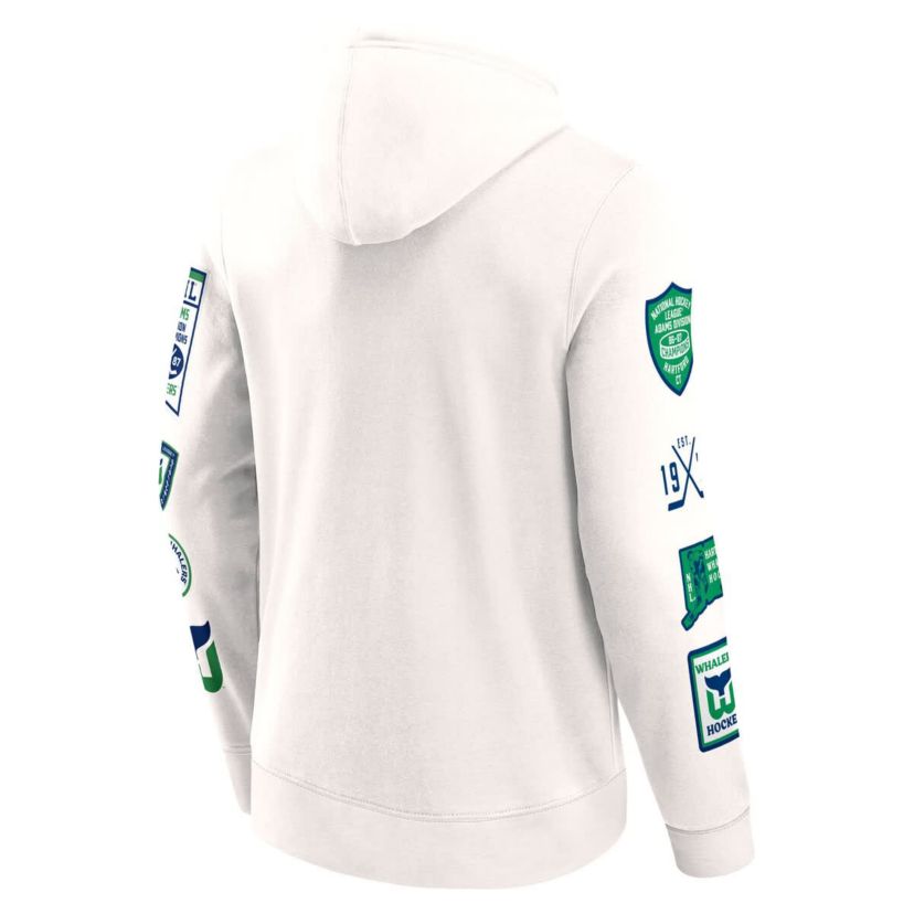 Vintage Hockey Fanatics Hartford Whalers Vintage Letterman Pullover Hoodie