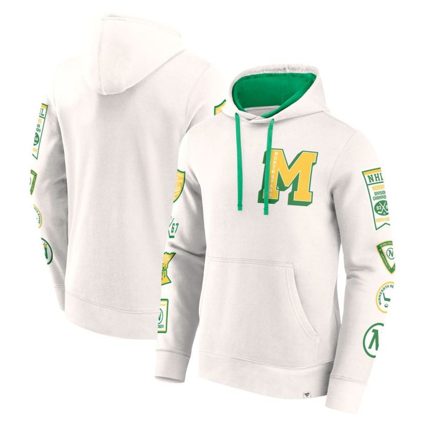 Vintage Hockey Fanatics Minnesota North Stars Vintage Letterman Pullover Hoodie