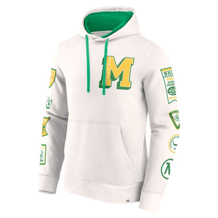 Vintage Hockey Fanatics Minnesota North Stars Vintage Letterman Pullover Hoodie
