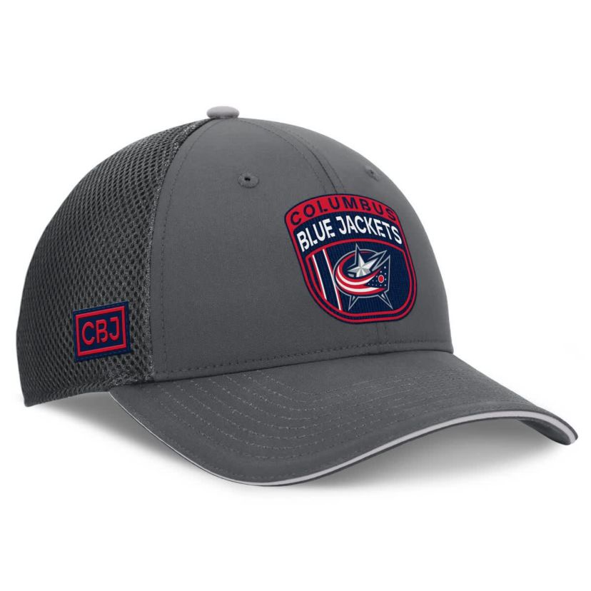 NHL Fanatics Columbus Jackets Authentic Pro Home Ice Trucker Adjustable Hat