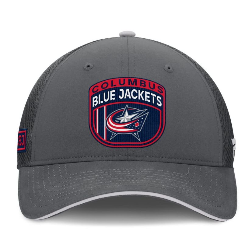 NHL Fanatics Columbus Jackets Authentic Pro Home Ice Trucker Adjustable Hat