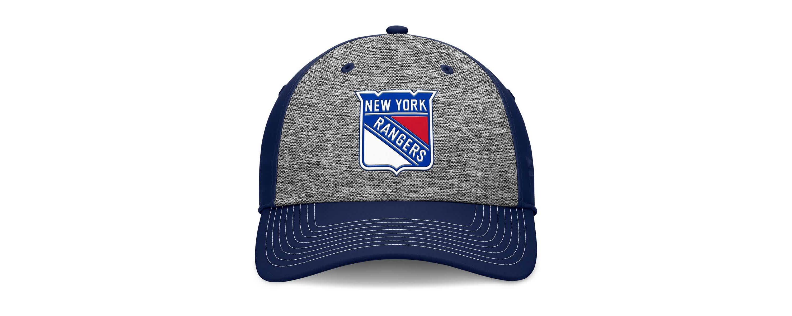 NHL Fanatics Gray/Navy New York Rangers Fundamental Top Shelf 2-Tone Flex Hat