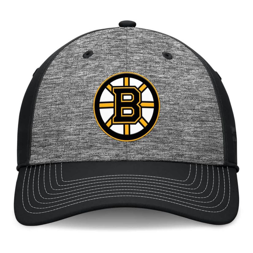 NHL Fanatics Gray/Black Fundamental Top Shelf 2-Tone Flex Hat