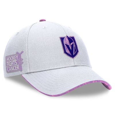 Men's NHL Fanatics Vegas Golden Knights Authentic Pro Hockey Fights Cancer Adjustable Hat