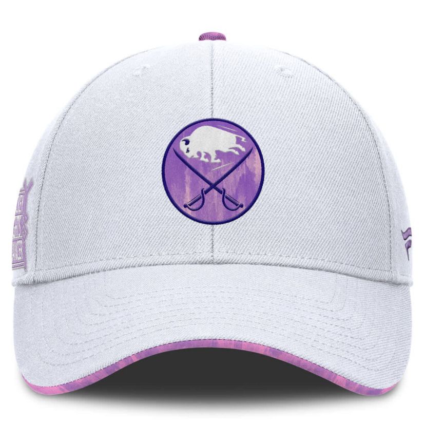 NHL Fanatics Buffalo Sabres Authentic Pro Hockey Fights Cancer Adjustable Hat