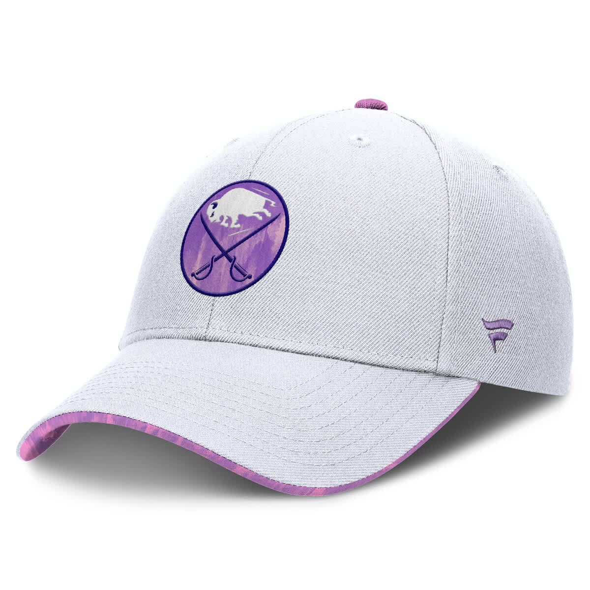 NHL Fanatics Buffalo Sabres Authentic Pro Hockey Fights Cancer Adjustable Hat