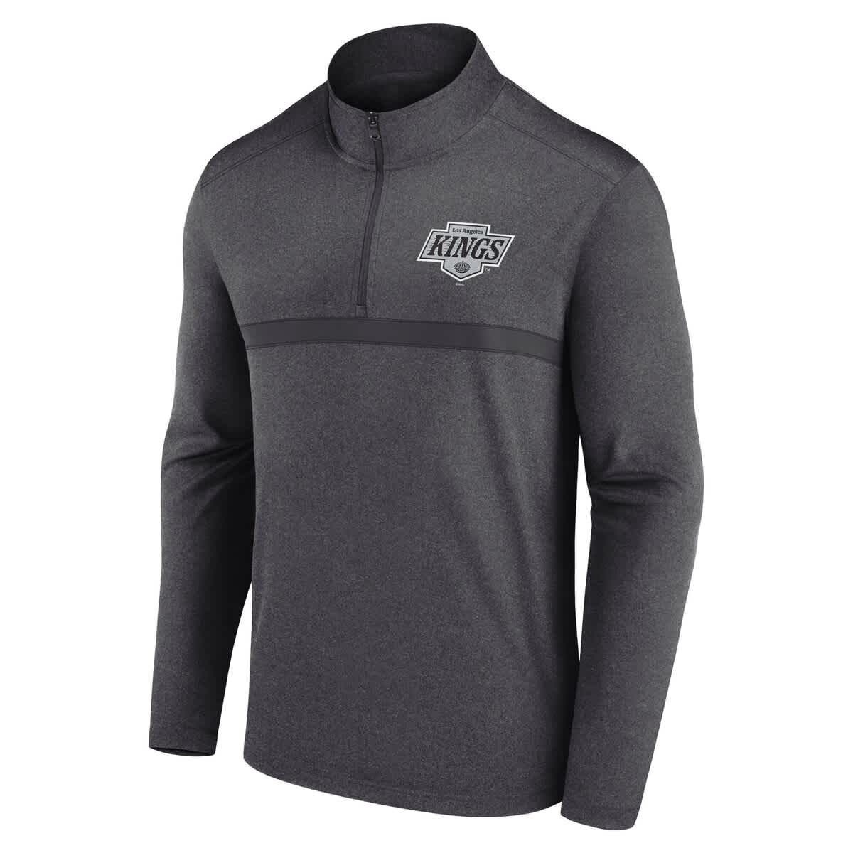 NHL Logo Athletic Los Angeles Kings Head-to-Head Raglan Quarter-Zip Top