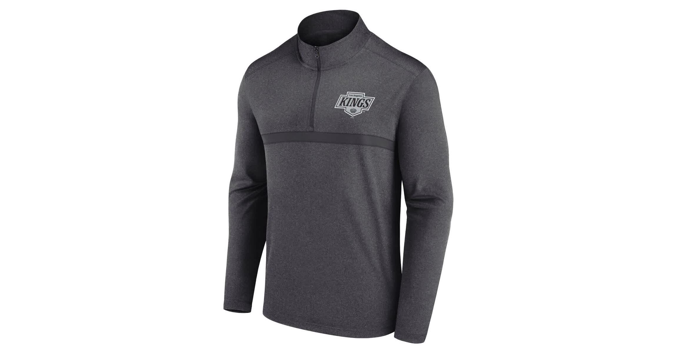 NHL Logo Athletic Los Angeles Kings Head-to-Head Raglan Quarter-Zip Top
