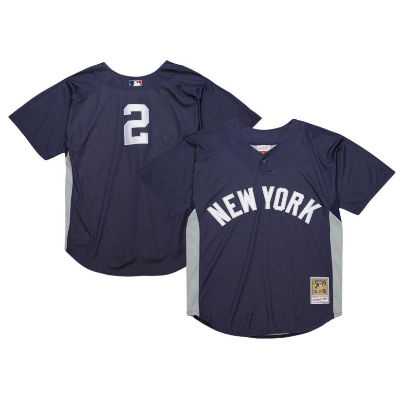 MLB Derek Jeter New York Yankees Cooperstown Collection Batting Practice Jersey