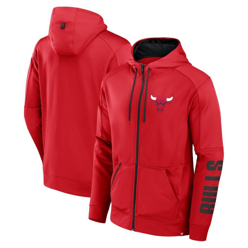 NBA Fanatics Chicago Bulls Baller Defender Performance Full-Zip Hoodie