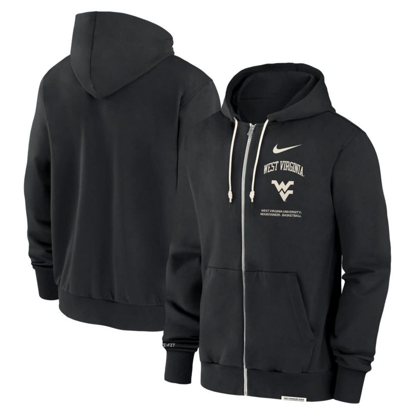 NCAA Nike West Virginia Mountaineers On-Court Performance Full-Zip Hoodie