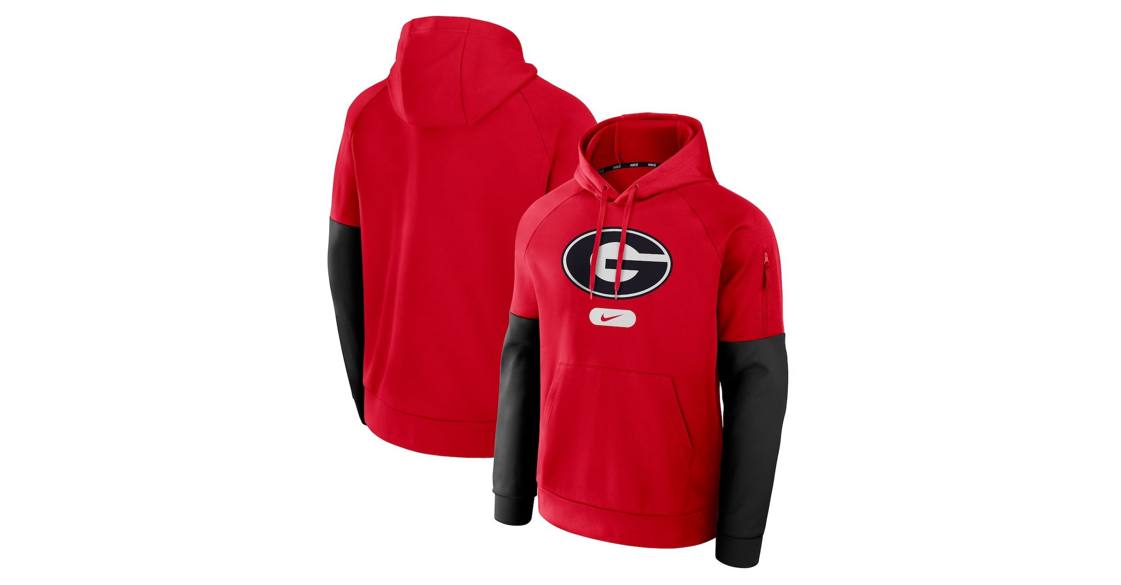 NCAA Nike Georgia Bulldogs Fitness Raglan Performance Pullover Hoodie