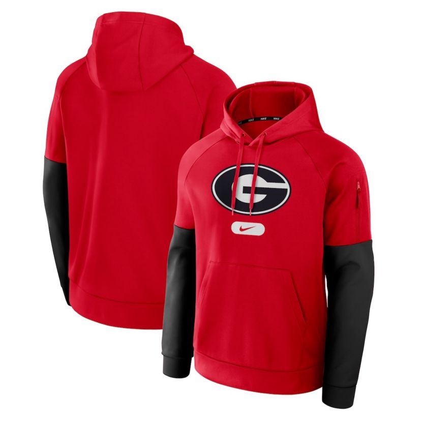 NCAA Nike Georgia Bulldogs Fitness Raglan Performance Pullover Hoodie