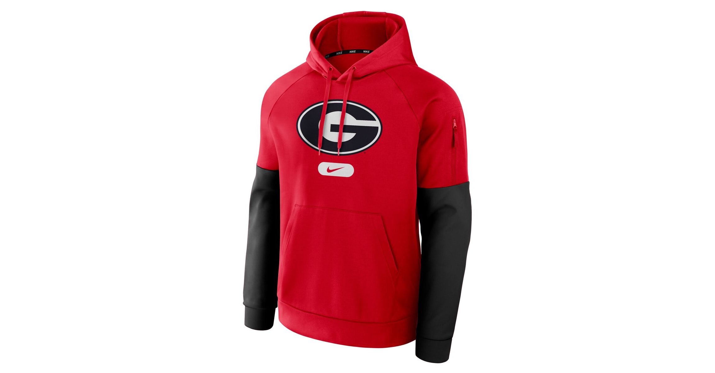 NCAA Nike Georgia Bulldogs Fitness Raglan Performance Pullover Hoodie