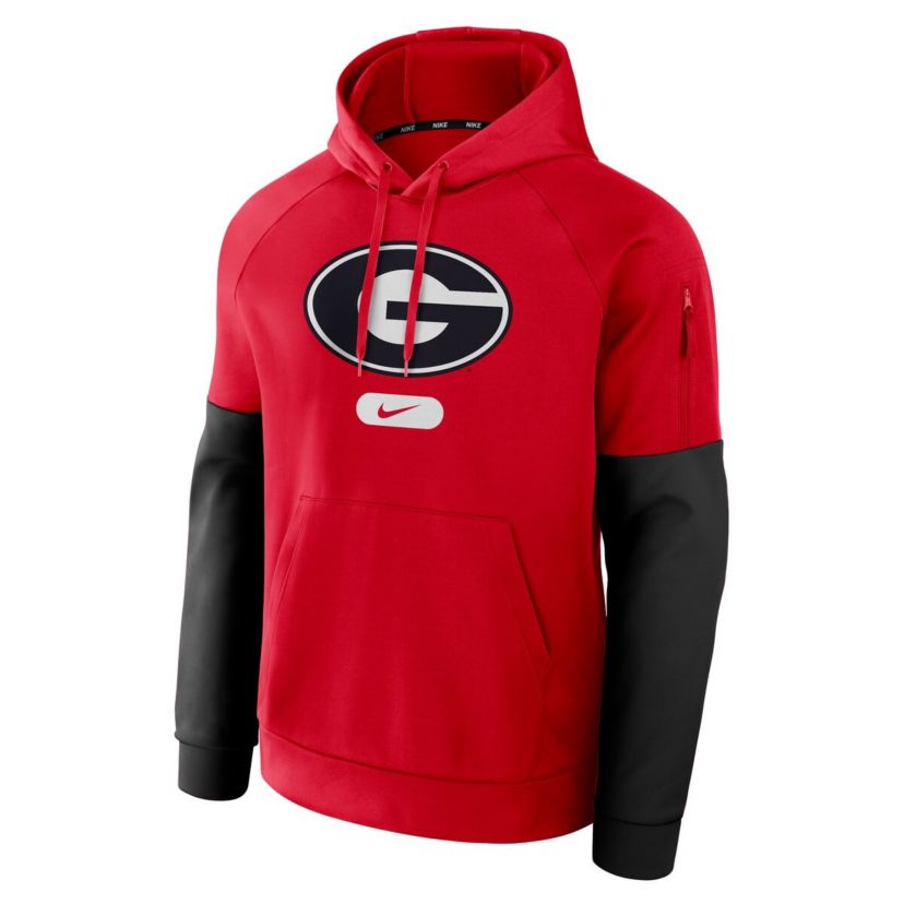 NCAA Nike Georgia Bulldogs Fitness Raglan Performance Pullover Hoodie