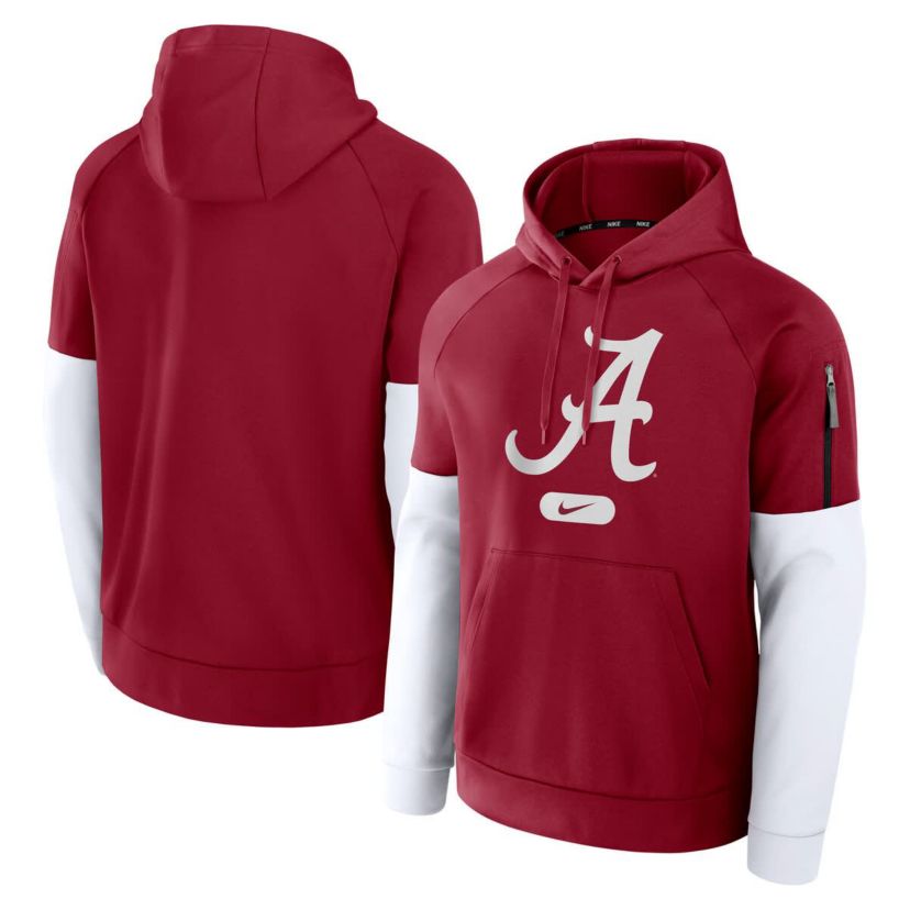 Alabama Crimson Tide NCAA Nike Alabama Tide Fitness Performance Pullover Hoodie
