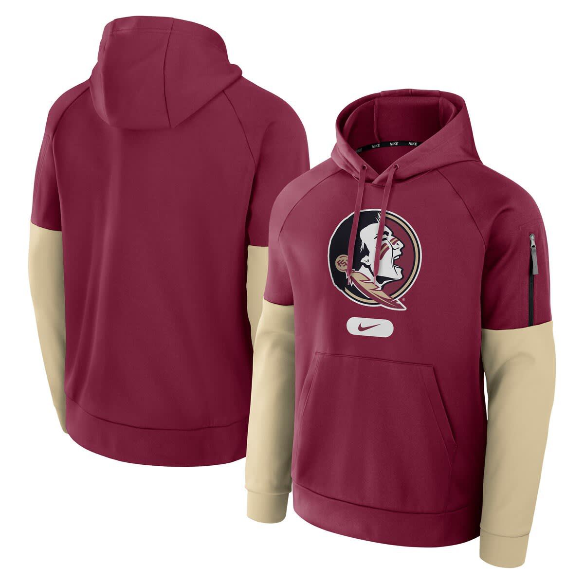 NCAA Nike Florida State Seminoles Fitness Raglan Performance Pullover Hoodie