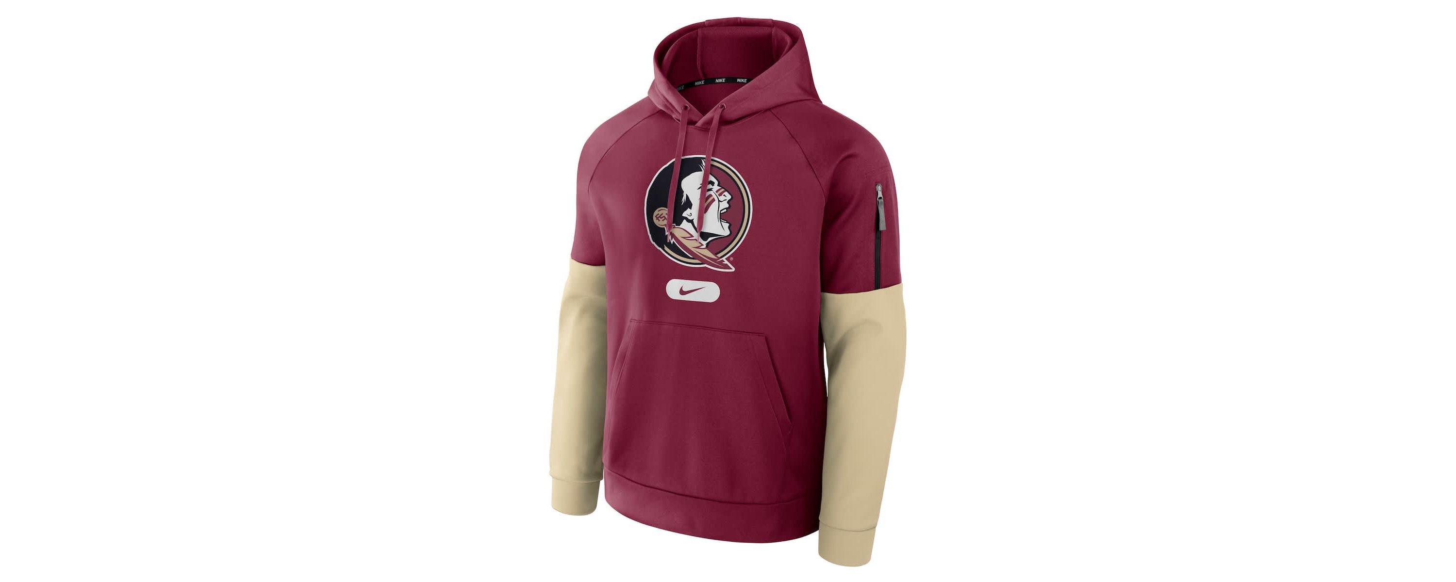 NCAA Nike Florida State Seminoles Fitness Raglan Performance Pullover Hoodie