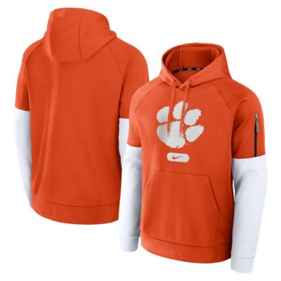 Men's NCAA Nike Clemson Tigers Fitness Raglan Performance Pullover Hoodie