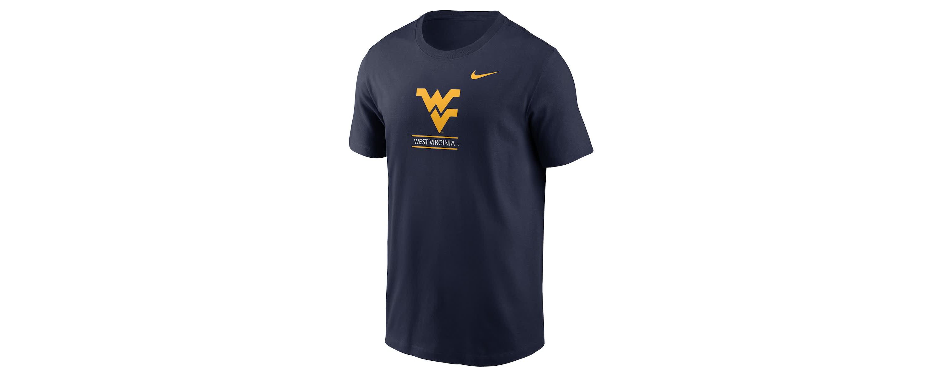 NCAA Nike West Virginia Mountaineers 2-Hit T-Shirt