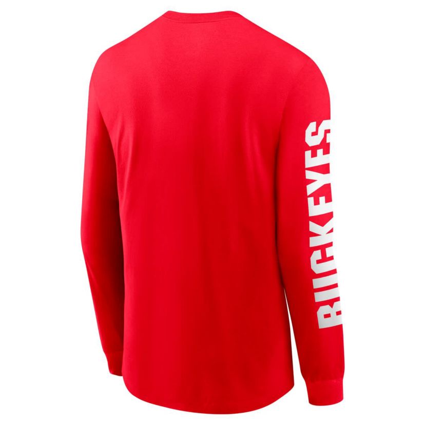 NCAA Nike Ohio State Buckeyes Basketball Icon Two-Hit Long Sleeve T-Shirt