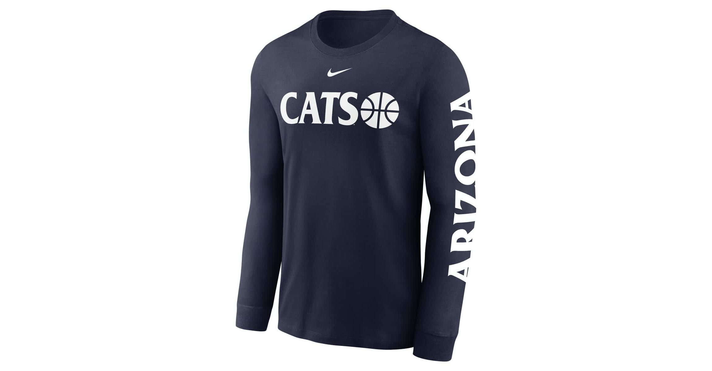 NCAA Nike Arizona Wildcats Basketball Icon Two-Hit Long Sleeve T-Shirt