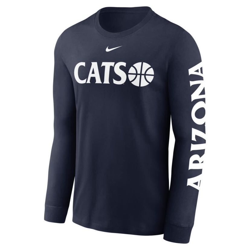NCAA Nike Arizona Wildcats Basketball Icon Two-Hit Long Sleeve T-Shirt