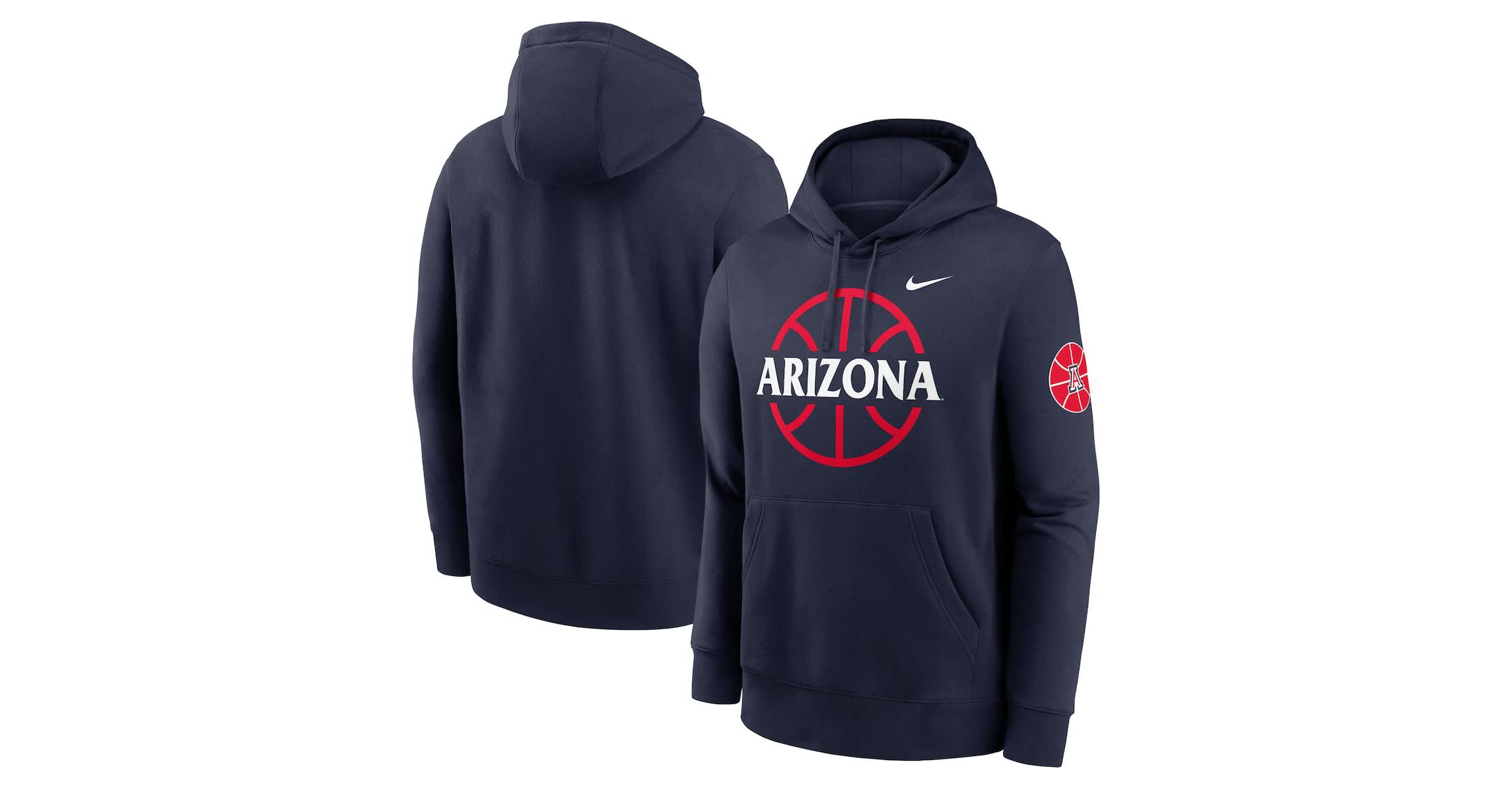 NCAA Nike Arizona Wildcats Basketball Icon Club Fleece Pullover Hoodie
