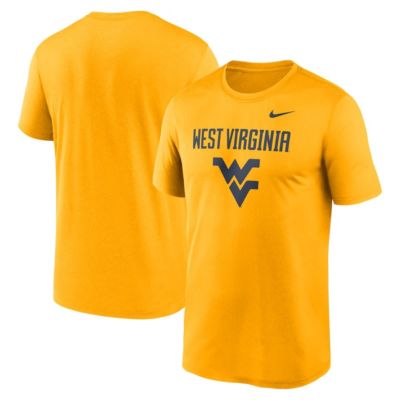 Men's NCAA Nike West Virginia Mountaineers Lockup Legend Performance T-Shirt, Gold, Medium