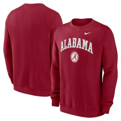 Men's Alabama Crimson Tide NCAA Nike Alabama Tide Arched Seal Pullover Sweatshirt, Large