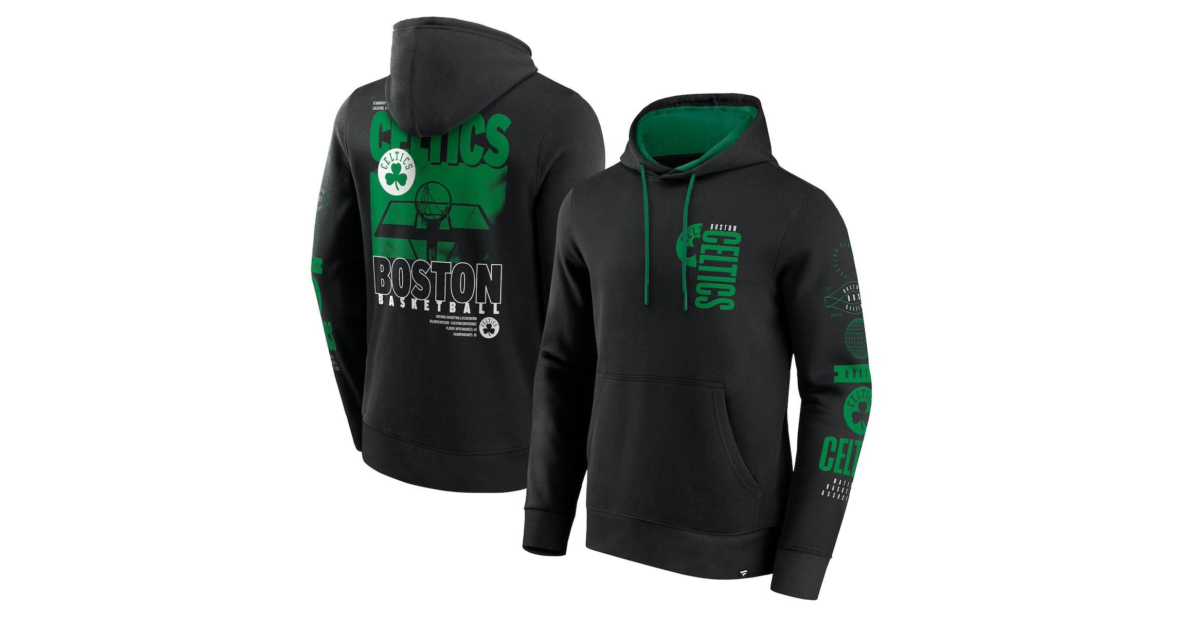 NBA Fanatics Boston Celtics Game Time Crossover Pullover Hoodie
