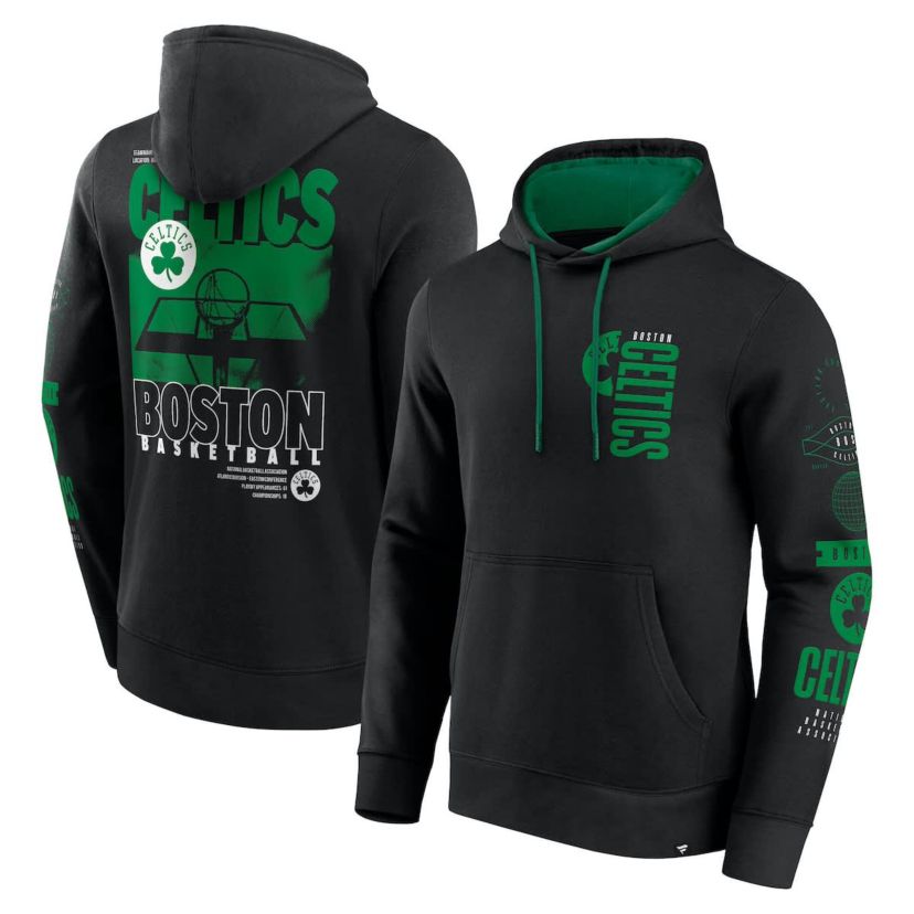 NBA Fanatics Boston Celtics Game Time Crossover Pullover Hoodie