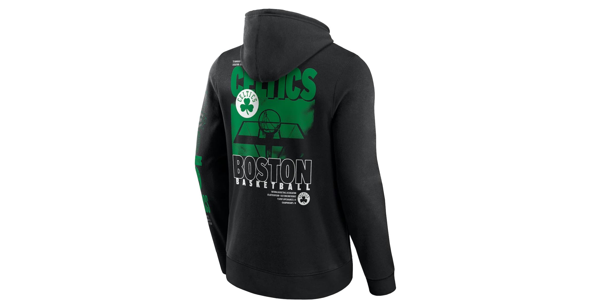 NBA Fanatics Boston Celtics Game Time Crossover Pullover Hoodie