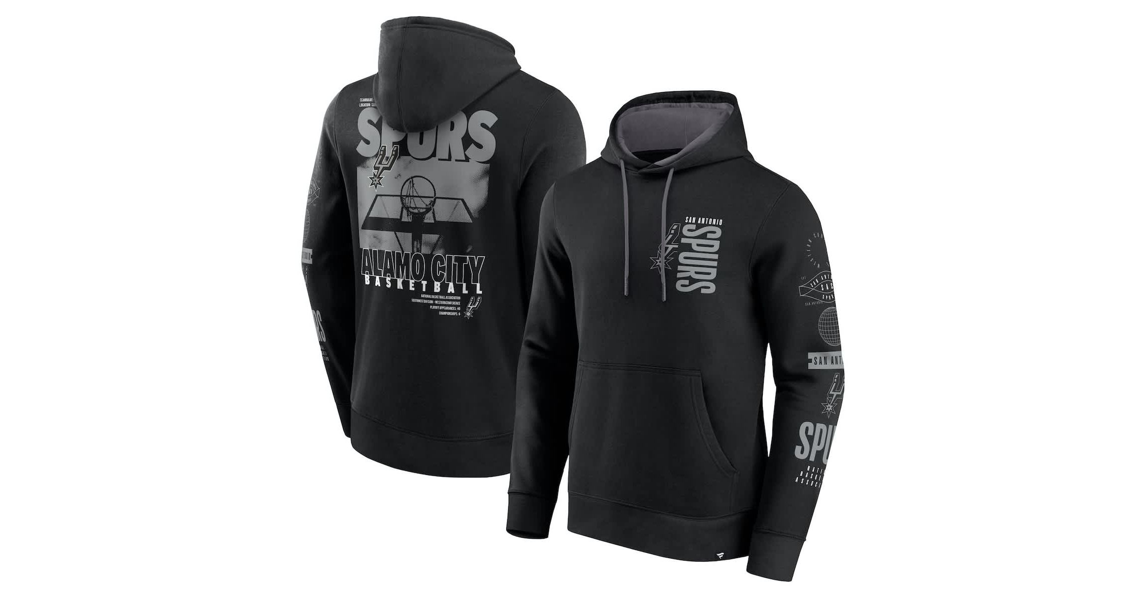 NBA Fanatics San Antonio Spurs Game Time Crossover Pullover Hoodie
