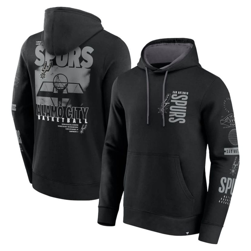 NBA Fanatics San Antonio Spurs Game Time Crossover Pullover Hoodie