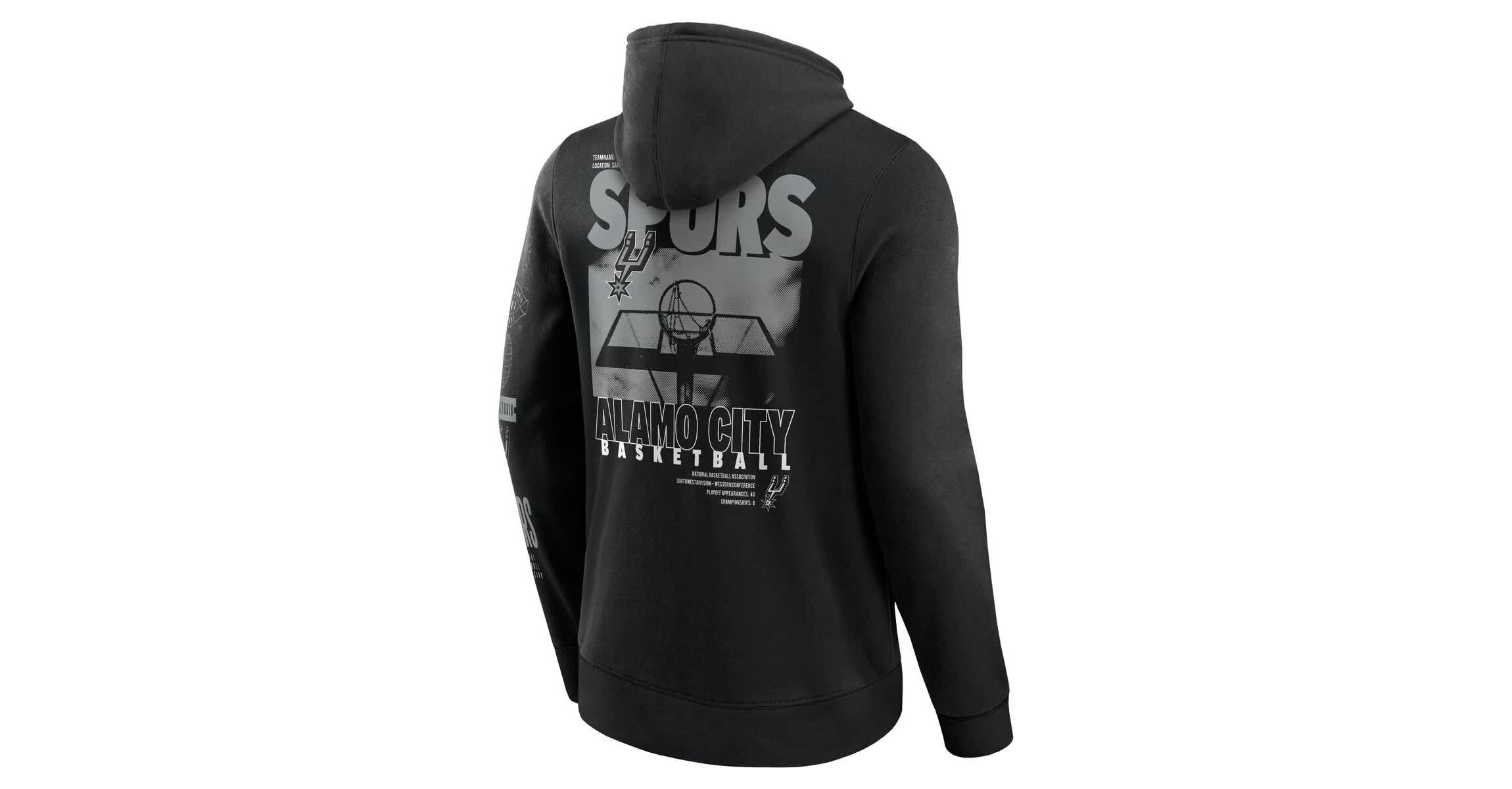 NBA Fanatics San Antonio Spurs Game Time Crossover Pullover Hoodie