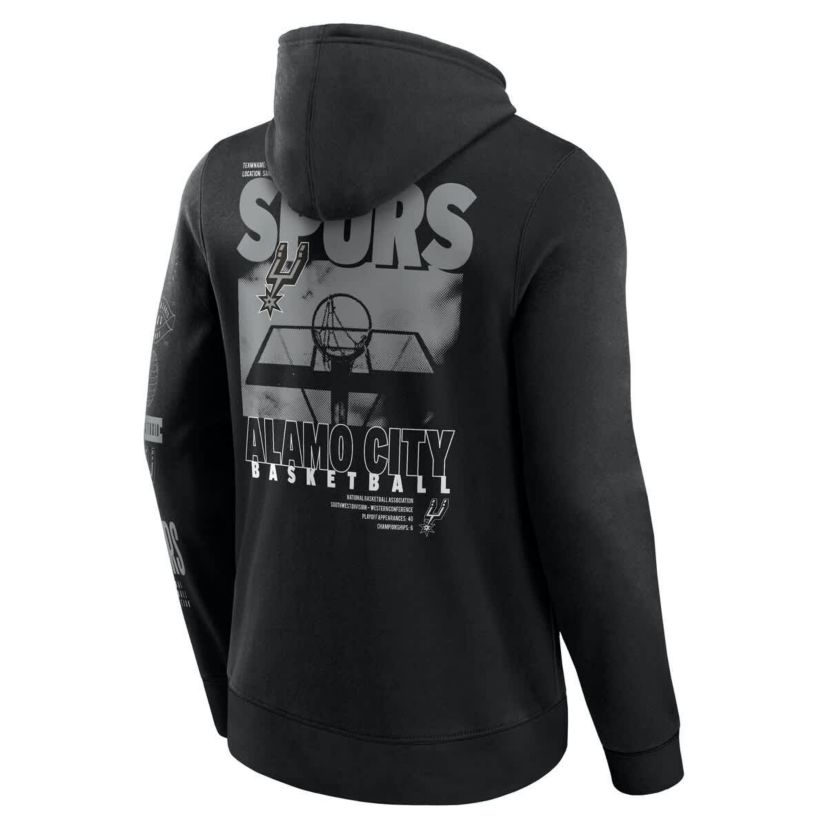 NBA Fanatics San Antonio Spurs Game Time Crossover Pullover Hoodie
