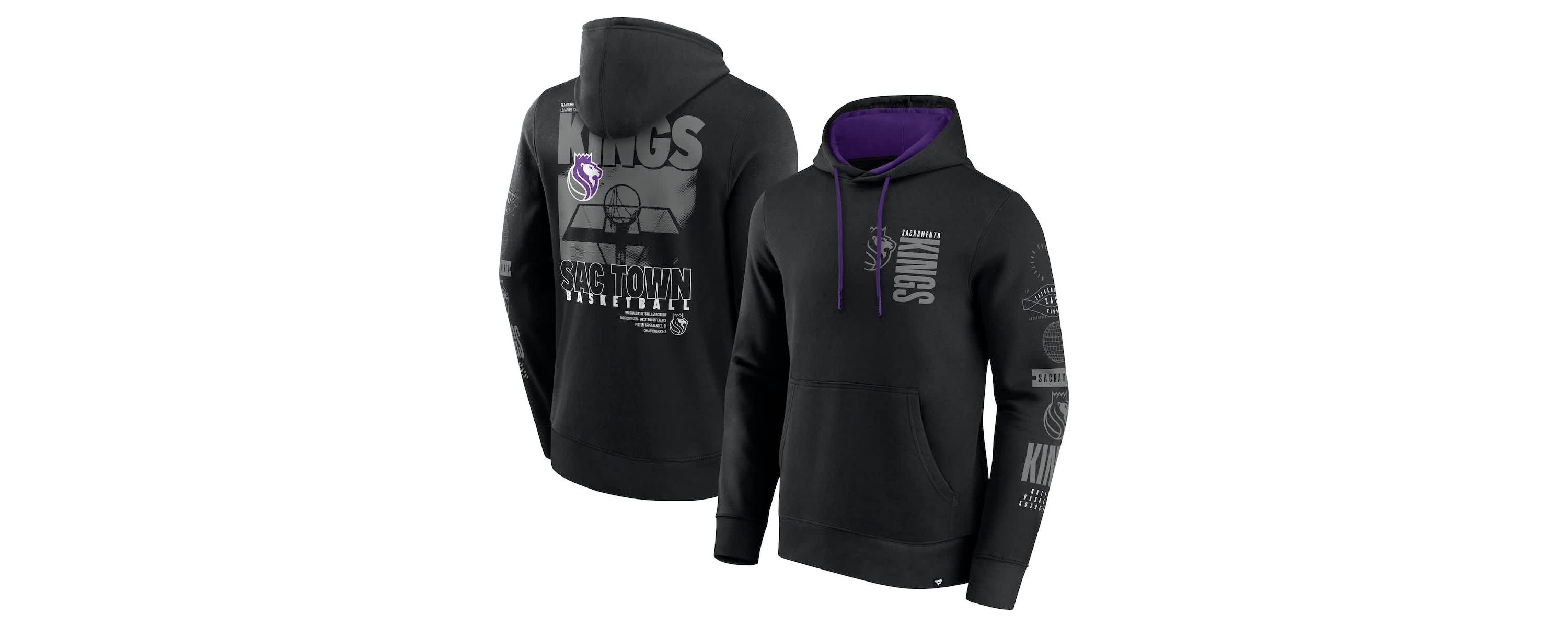 NBA Fanatics Sacramento Kings Game Time Crossover Pullover Hoodie