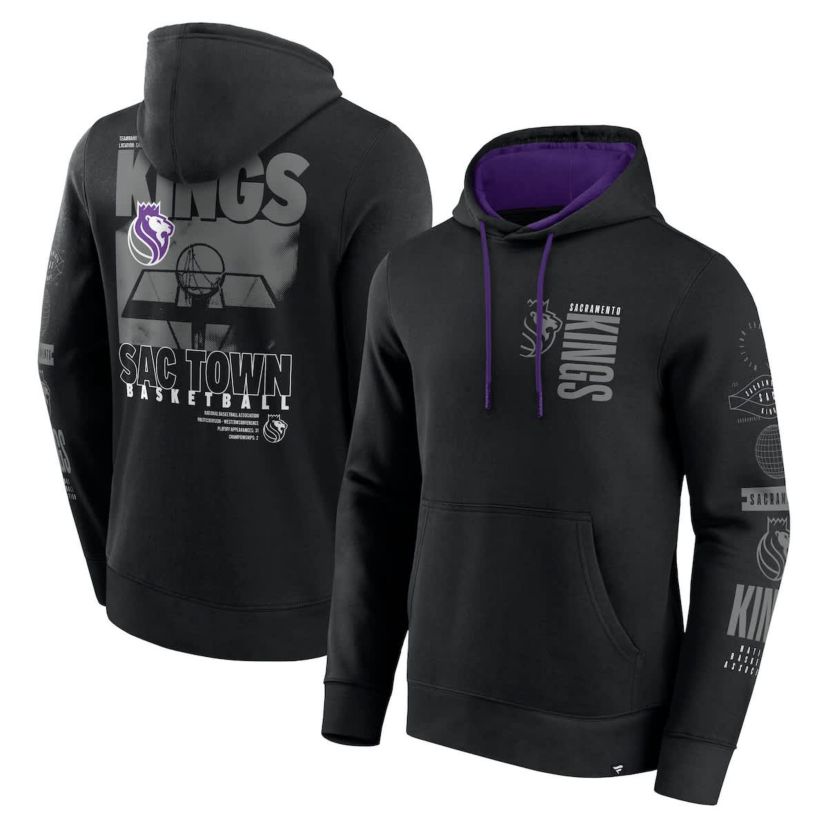 NBA Fanatics Sacramento Kings Game Time Crossover Pullover Hoodie