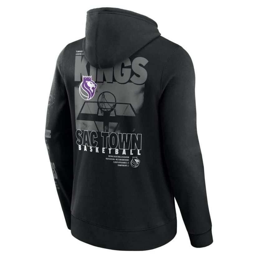 NBA Fanatics Sacramento Kings Game Time Crossover Pullover Hoodie