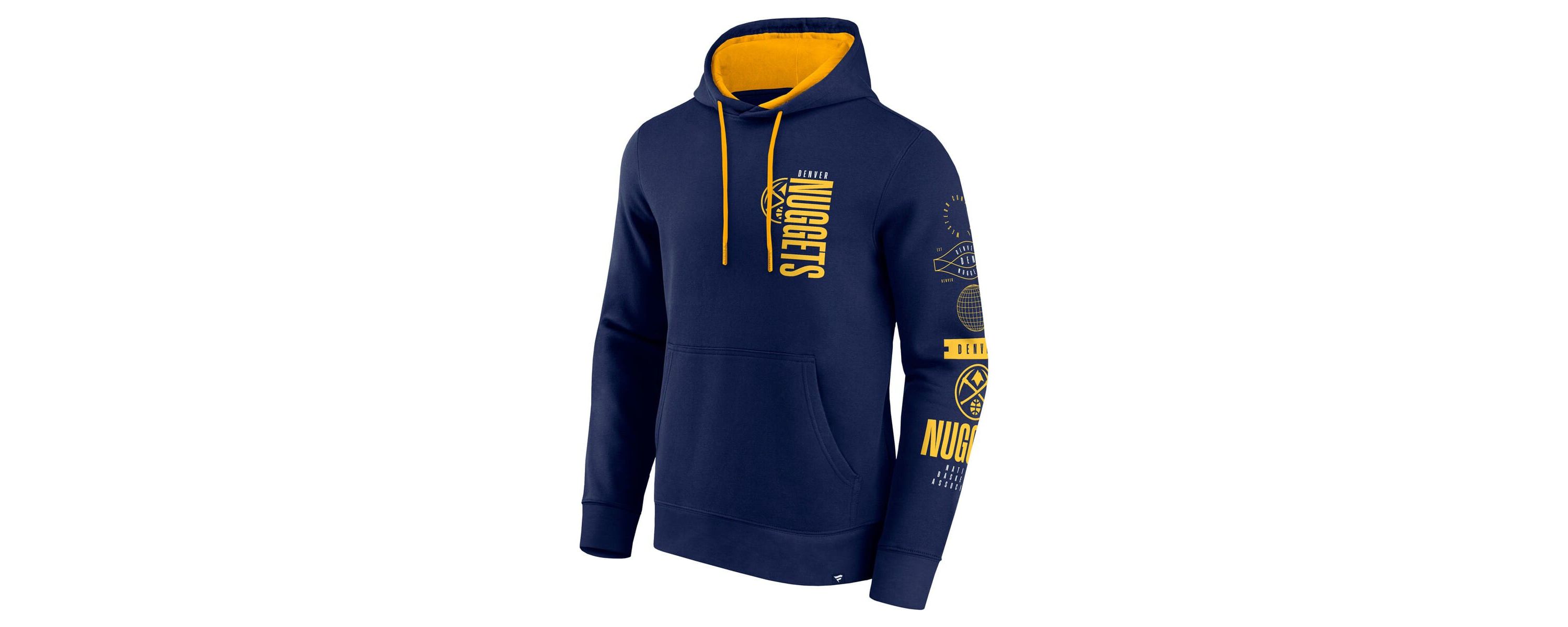 NBA Fanatics Denver Nuggets Game Time Crossover Pullover Hoodie