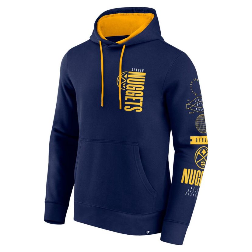 NBA Fanatics Denver Nuggets Game Time Crossover Pullover Hoodie