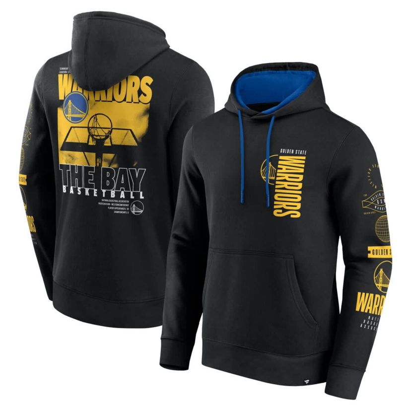 NBA Fanatics Golden State Warriors Game Time Crossover Pullover Hoodie