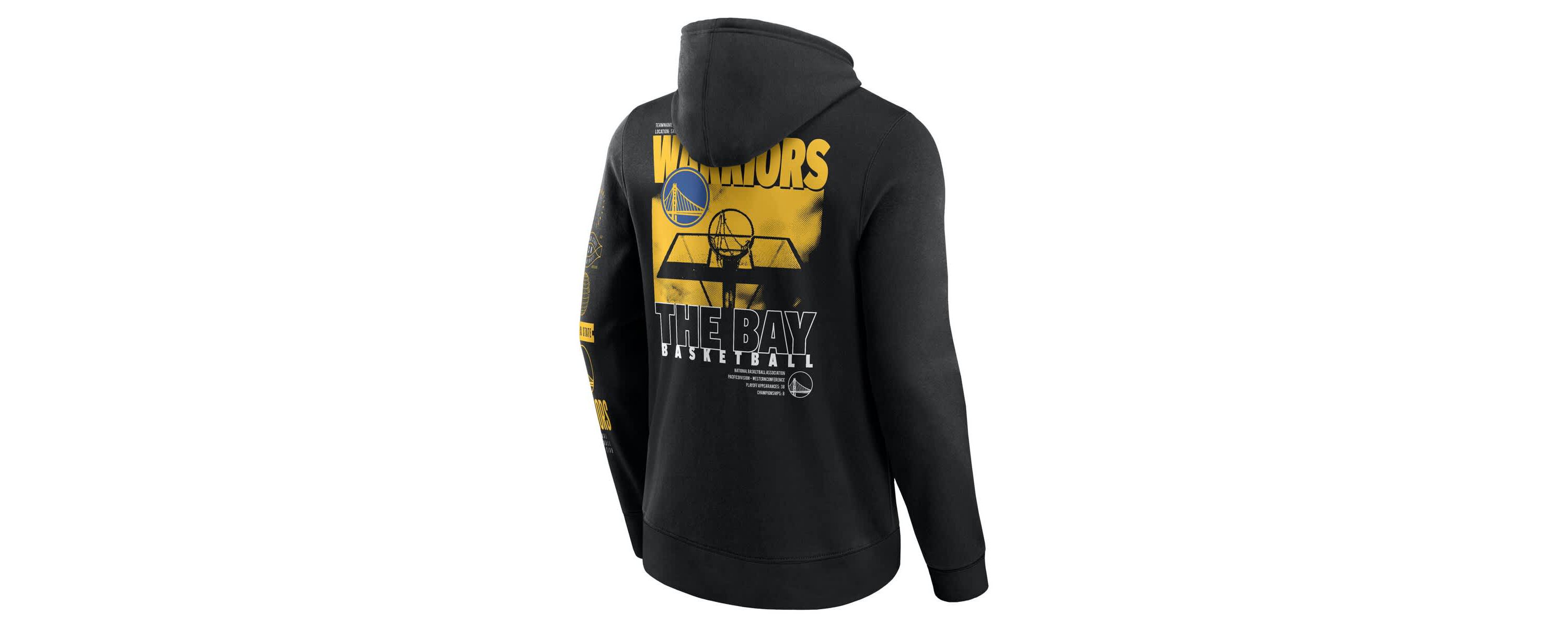 NBA Fanatics Golden State Warriors Game Time Crossover Pullover Hoodie