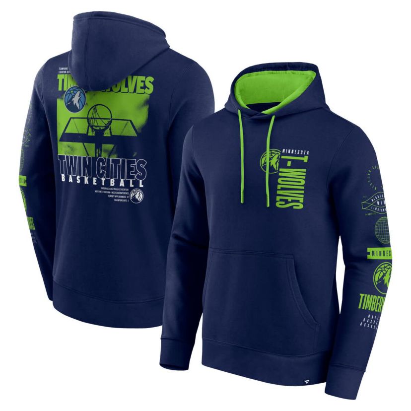 NBA Fanatics Minnesota Timberwolves Game Time Crossover Pullover Hoodie